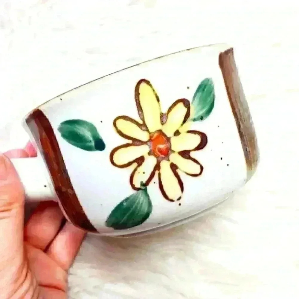 Vintage otagiri stoneware mug floral Dishware Soup Bowl Cup